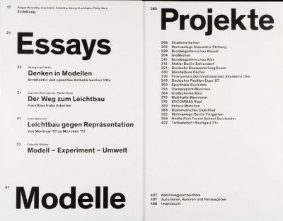 Frei Otto - Denken in Modellen