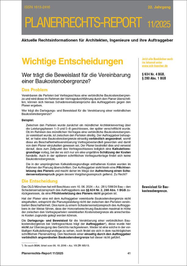 Planerrechts-Report