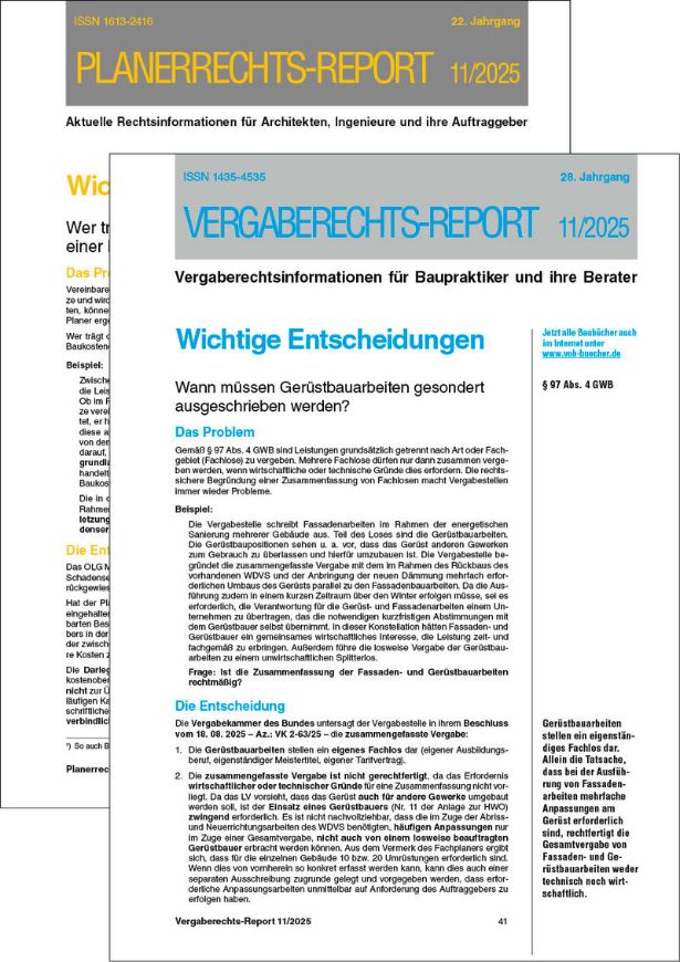 Planer-+ Vergaberechtsreport