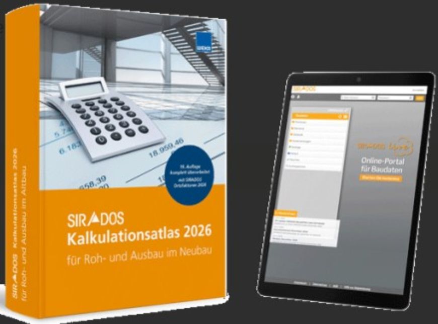 SIRADOS Kalkulationsatlas 2026 Neubau  BUNDLE inkl. Online-Zugang