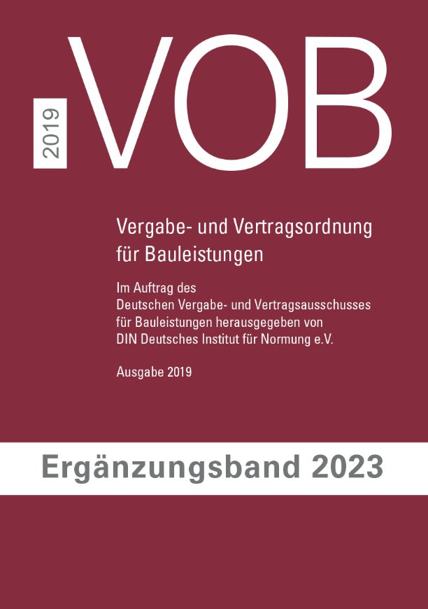 VOB Ergänzungsband 2023  zur VOB Gesamtausgabe 2019 -  Bundle Buch + EBOOK