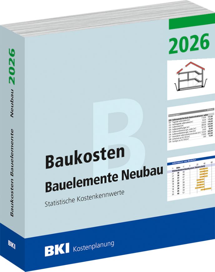 BKI Baukosten Neubau 2026 - Teil 2 Bauelemente