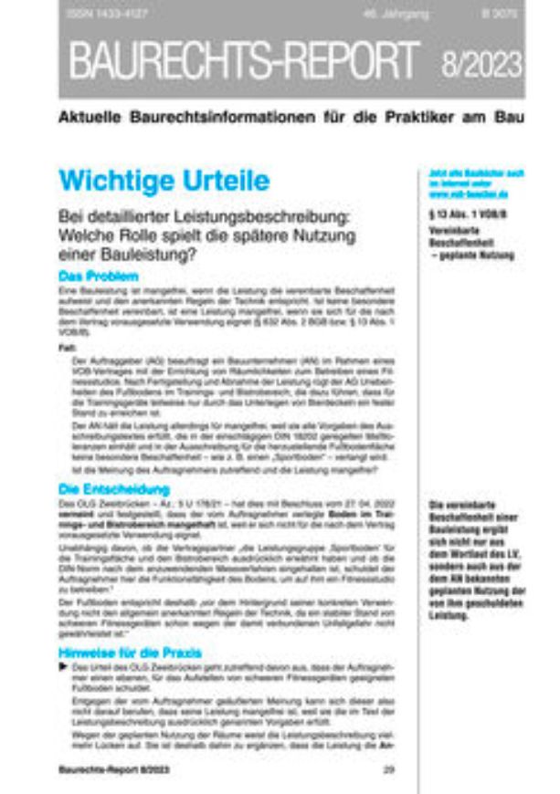 Baurechts-Report